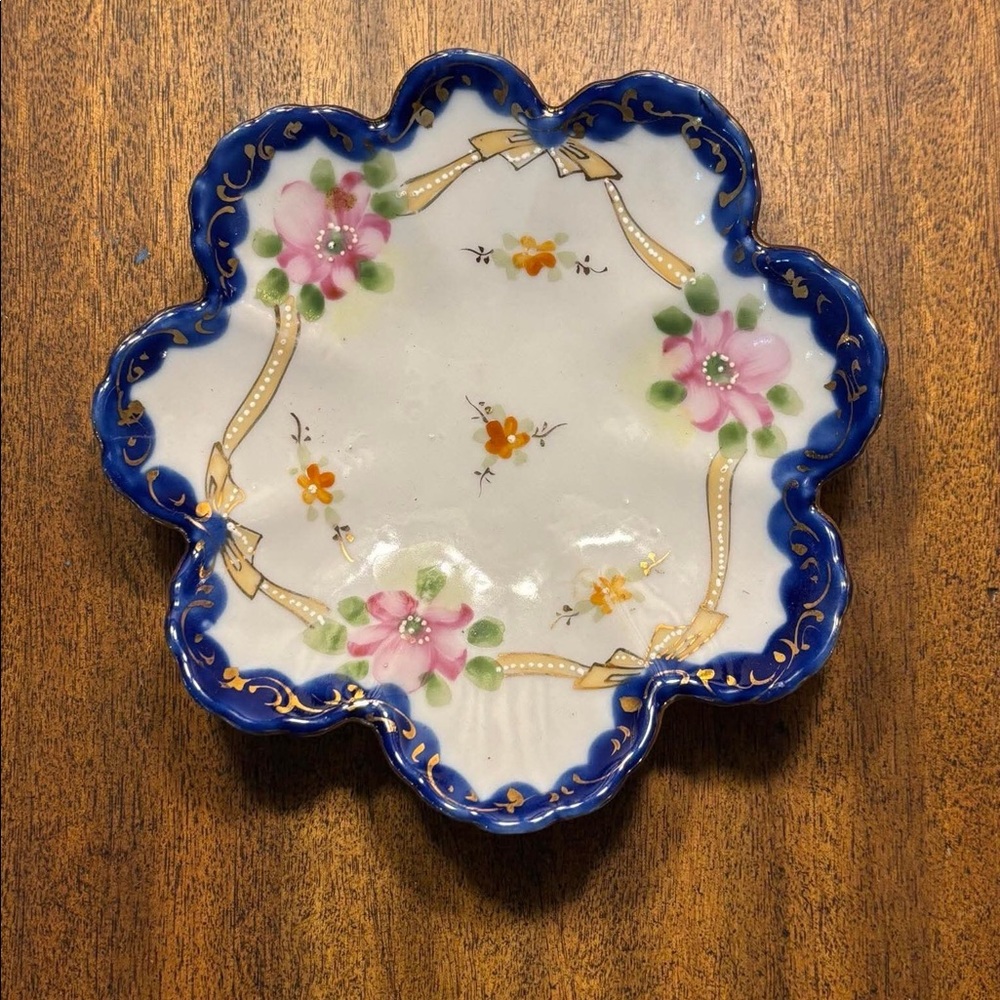 Vintage Nippon China Painted Trinket Dish
